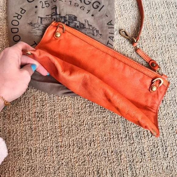 Campomaggi Bag New Free People Purse crossbody orange studded - Picture 8 of 11